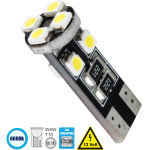GloboStar T10 W5W ����� ����������� 2rd Generation Can-Bus Series Led 8 Smd 1210 2.6W 390lm 360� Dc 12V IP20 ����� ����� 6000K - (81119)