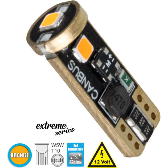 GloboStar T10 W5W ����� ����������� 3rd Generation Can-Bus Extreme Series Led 3 Smd 3030 3W 360lm 360� Dc 12V IP20 ��������� - (81117)