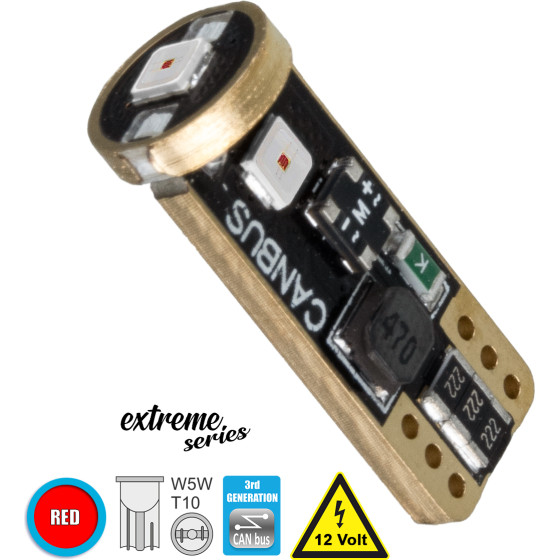 GloboStar T10 W5W ����� ����������� 3rd Generation Can-Bus Extreme Series Led 3 Smd 3030 3W 360lm 360� Dc 12V IP20 ������� - (81116)