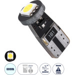 GloboStar T10 W5W ����� ����������� Led 2rd Generation Can-Bus Series 1xSMD5050 1.5W 150lm 120� Dc 12-16V IP20 �1 x H2.2cm ����� ����� 6000K - (81080)