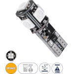 GloboStar T10 W5W ����� ����������� Led 2rd Generation Can-Bus Series 5xSMD5050 2.30W 240lm 360� Dc 12-16V IP20 �1.1 x �2.7cm ��������� - (08050)