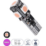 GloboStar T10 W5W ����� ����������� Led 2rd Generation Can-Bus Series 5xSMD5050 2.30W 240lm 360� Dc 12-16V IP20 �1.1 x �2.7cm ��� - (81095)