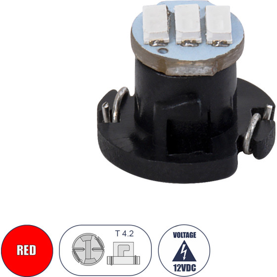 GloboStar T4.2 ����� ����������� Led 3xSMD4014 0.6W 120lm 120� Dc 12-16V IP20 �1 x �1 x �0.8cm ������� - (81010)