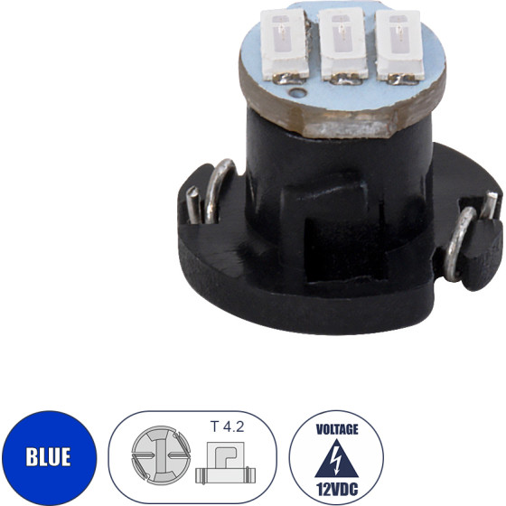 GloboStar T4.2 ����� ����������� Led 3xSMD4014 0.6W 120lm 120� Dc 12-16V IP20 �1 x �1 x �0.8cm ���� - (81012)