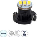 GloboStar T4.2 ����� ����������� Led 3xSMD4014 0.6W 120lm 120� Dc 12-16V IP20 �1 x �1 x �0.8cm ����� ����� 6000K - (81008)