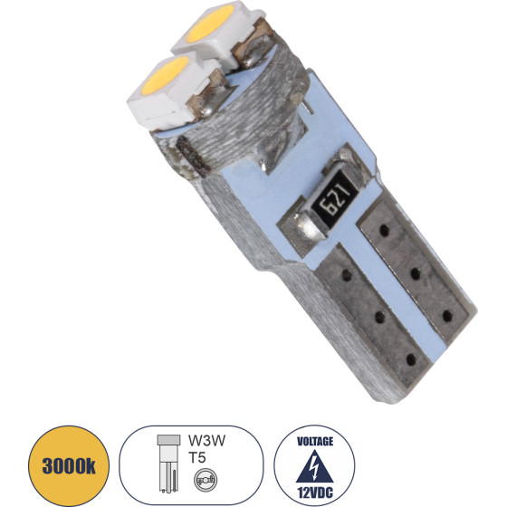 GloboStar T5 ����� ����������� Led 2xSMD1210 0.6W 80lm 120� Dc 12-16V IP20 �0.7 x �1.7cm ����� ����� 3000K - (81023)