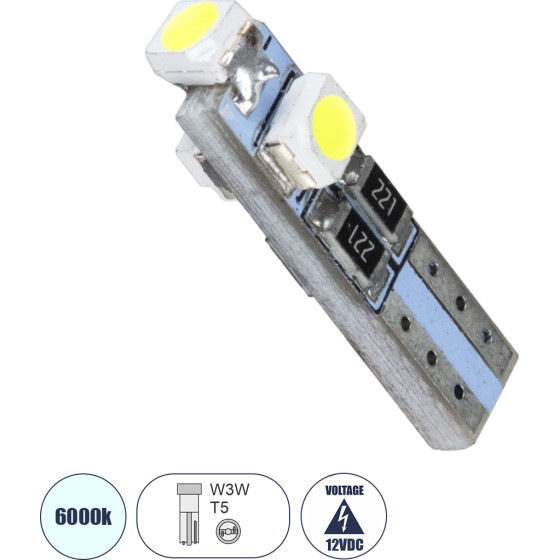 GloboStar T5 ����� ����������� Led 3xSMD1210 0.48W 18lm 360� Dc 12-16V IP20 �0.6 x �2cm ����� ����� 6000K - (81029)