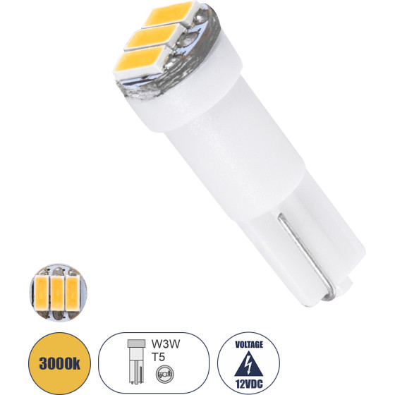 GloboStar T5 ����� ����������� Led 3xSMD4014 0.9W 135lm 120� Dc 12-16V IP20 �0.6 x �1.8cm ����� ����� 3000K - (81037)