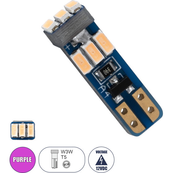 GloboStar T5 ����� ����������� Led 9xSMD3014 0.25W 25lm 360� Dc 12-16V IP20 �0.5 x �0.4 x �1.8cm ������ - (81474)