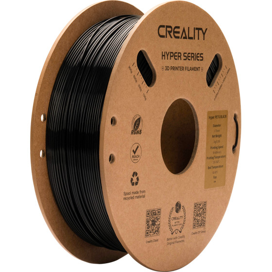 Creality Hyper-Petg Black 3D Printer Filament, Fast print, Chemical Sunlight resist. 1kg 1.75 - (3301030043)