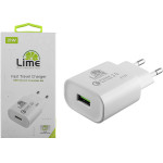 Lime Successories Lime Usb 3.0 Fast Travel Charger Qc 3.0 LTU25 21W 4000mA WHITE