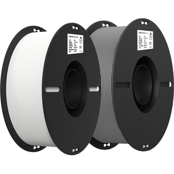 Creality EN-Pla Value Pack, White - Grey 1+1kg Ender 3D Printer Filament - (3301010365)