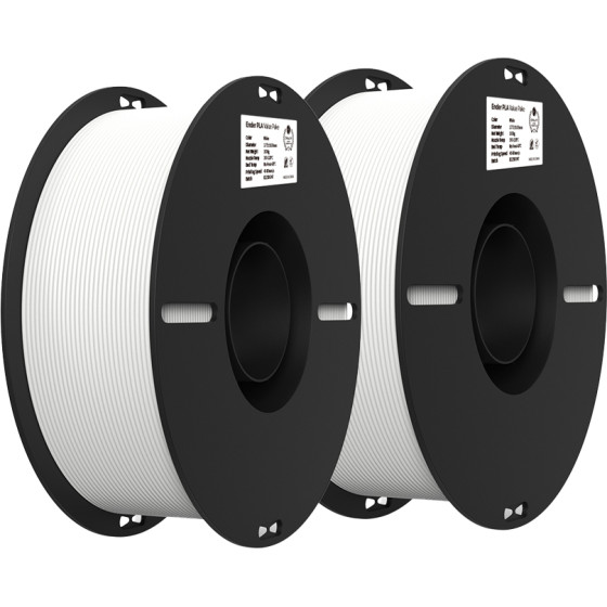 Creality EN-Pla Value Pack, White - White 1+1kg Ender 3D Printer Filament - (3301010347)