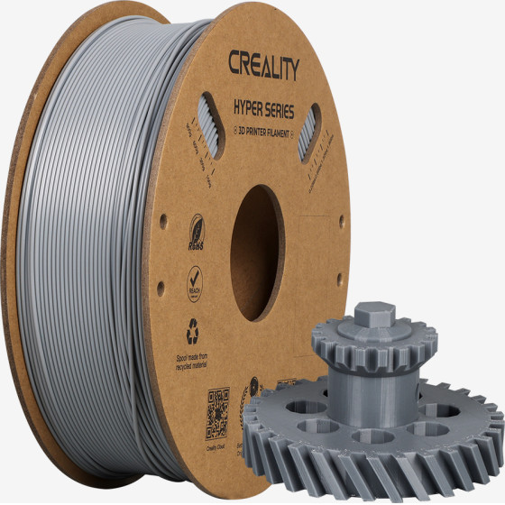 Creality Hyper Abs Grey 3D Printer Filament, High Speed High fluidity, 1 Kg Spool1.75 Gray - (3301020041)