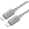 Hoco X107 Favor 60W Charging Data Cable TYPE-C To TYPE-C, ���� 1m - (HC-X107TT-GR)
