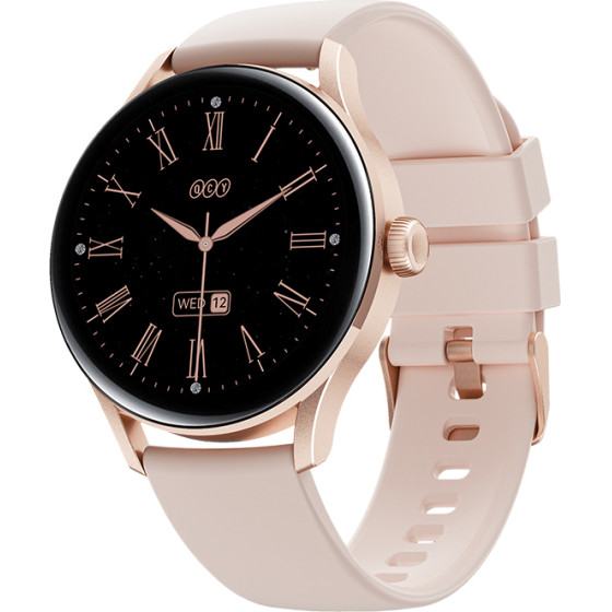 QCY Watch Elite S11 Pink Gold - Small Metal 1,19'' Amodel Fashion Bt Call IPX8 Waterproof 7DAy Always - (6957141409299)