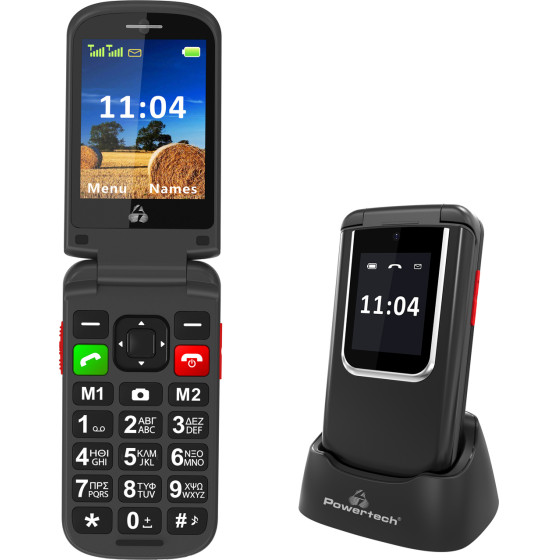 Powertech ������ �������� Sentry 4G Flip, 2.8/1.77'', Dual SIM, ������� SOS, ����� - (PTM-34)