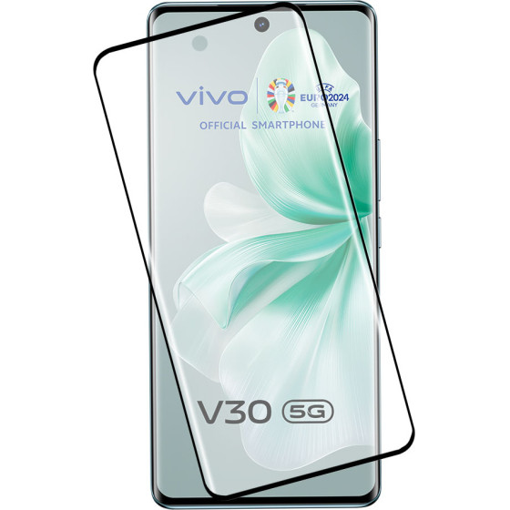 Idol 1991 Tempered Glass Vivo V30 5G 6.78'' 9H 0.25mm 3D Edge Glue Semi Curved Finger Unlock BLACK - (5205308365041)