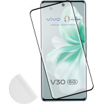 Idol 1991 Tempered Glass Vivo V30 5G 6.78'' 9H 0.30mm 3D Full Glue Semi Curved Finger Unlock Black + Squeezy CARD - (5205308365058)