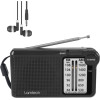 Lamtech 2 Band FM/Am Radio With Earphones Jack Black - (LAM112549) - (5202021112549)
