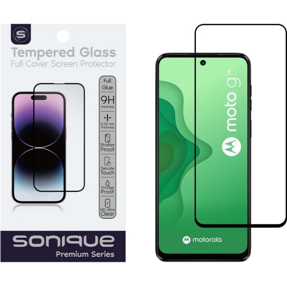 Sonique Hardy Glass Premium Series Hd Full Cover 9H Motorola Moto G14 4G �����