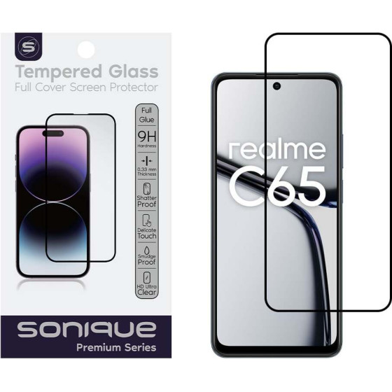 Sonique Hardy Glass Premium Series Hd Full Cover 9H Realme C65 4G �����