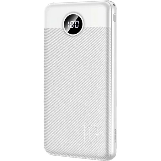 Charmast Powerbank 10000mAh Pd 20W Led Screen Display White - (L10SW)