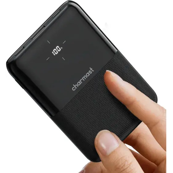 Charmast Powerbank Mini 10000mAh Lightning/Type-C/Micro Usb Pd 20W Black - (S12B)