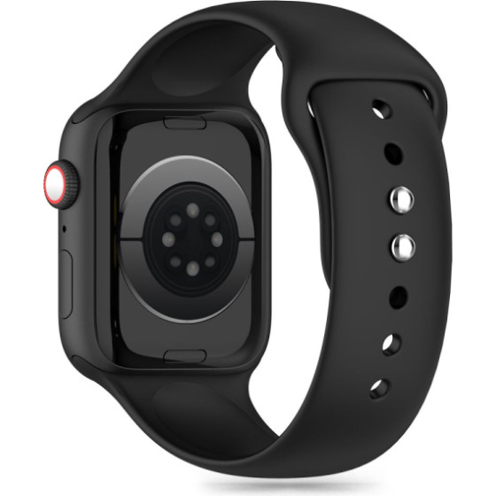Tech-Protect Replacment Band Silicone For Apple Watch 4 / 5 / 6 / 7 / 8 / 9 (38 / 40 / 41 MM) Black - (TPRSAW5B)