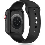 Tech-Protect Replacment Band Silicone For Apple Watch 4/5/6/7/8/9/SE/ULTRA1/2 (42/44/45/49 MM) Black - (TPRSAW6B)