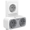 Tessan 4 In 1 Wall Socket 2xSCHUKO, 1xTYPE-C,1xUsb - (TS-WS02DE01)