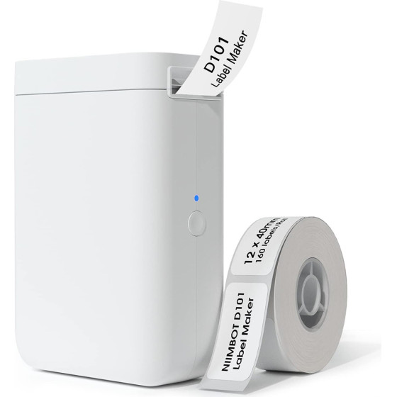 NIIMBOT Thermal Label Printer D101 1-Inch White - (D101-W)