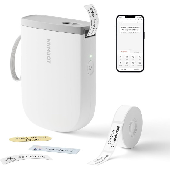 NIIMBOT Thermal Label Printer D11-H 0.5-Inch White - (D11-H-W)