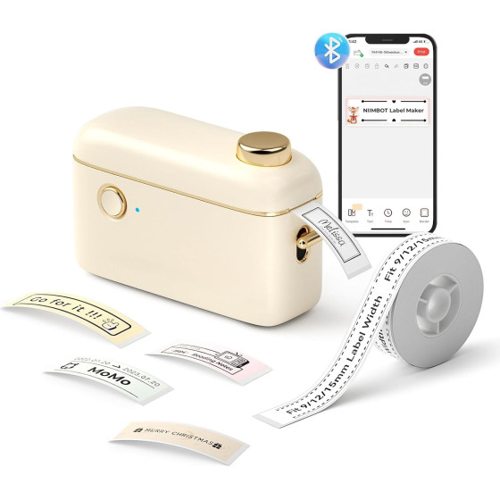 NIIMBOT Thermal Label Printer H1S 0.5-Inch Beige - (H1S-BG)