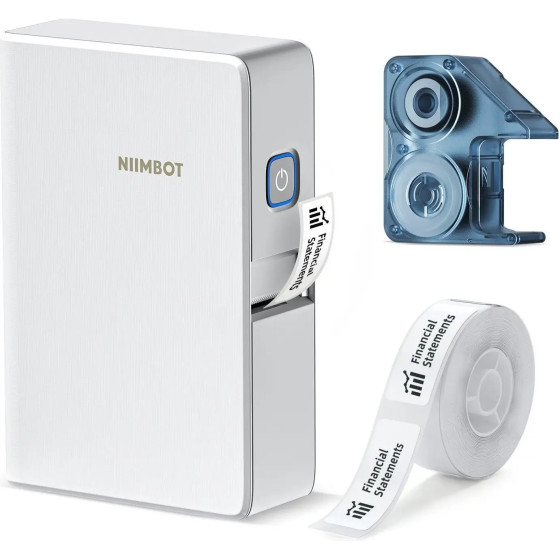 NIIMBOT Thermal Tranfer Label Printer B18 0.5-Inch White - (B18-W)