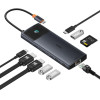 Baseus Docking Station 10��1 USB-C �� 2xHdmi 3xUSB-A USB-C RJ45 SD/Tf Pd ����� - (B00061800123-00)