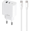 Maxlife Travel Charger Pd Qc 20W + Type C Data Cable White - (MXTC-06-20AC)