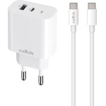 Maxlife Travel Charger Pd Qc 20W + Type C Data Cable White - (MXTC-06-20AC)