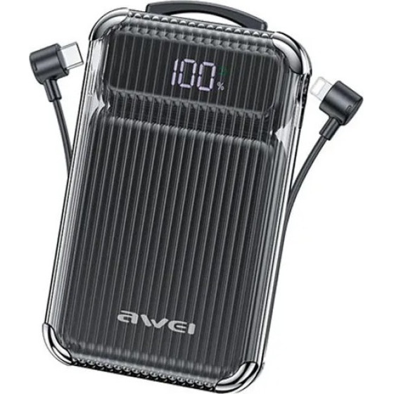 Awei Powerbank - P89K - 10.000mAh - 007665 - Black - (007665_b)