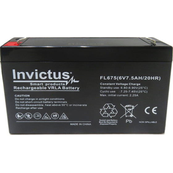 Invictus FL6-7,5 �������� �������� 7,5AH 6V