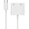 Cablexpert Usb TYPE-C Plug To Stereo 3.5MM Audio Adapter With Extra Socket White - (A-CM-3.5FP-01)