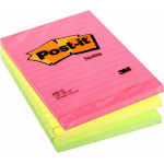 3M ����������� �������� Post-It Lined 102 x 152 Mm (������� Neon �������) (100 �����) - (660N)