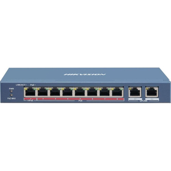 Hikvision 10 Port Unmanaged Poe Switch L2 Series - (DS-3E0310HP-E)