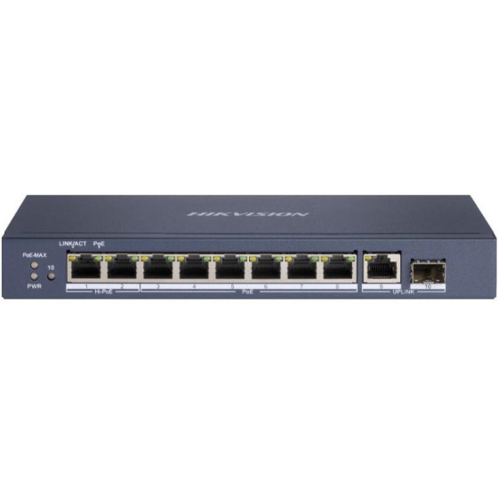 Hikvision 10 Port Unmanaged Poe Switch L2 Series - (DS-3E0510HP-E)
