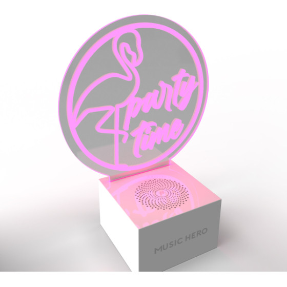 SBS Music Hero Wireless Speaker 3W With Led Light Party Time - (MHSPLEDPART)