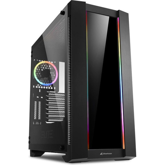 Sharkoon Elite Shark CA200G Gaming Midi Tower ����� ���������� �� ������ �������� ��� Rgb ������� ����� - (ELCA200G)
