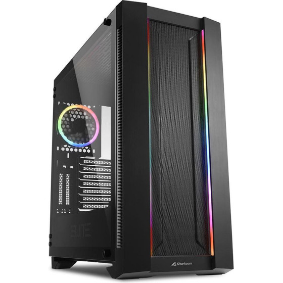 Sharkoon Elite Shark CA200M Gaming Midi Tower ����� ���������� �� ������ �������� ��� Rgb ������� ����� - (ELCA200M)