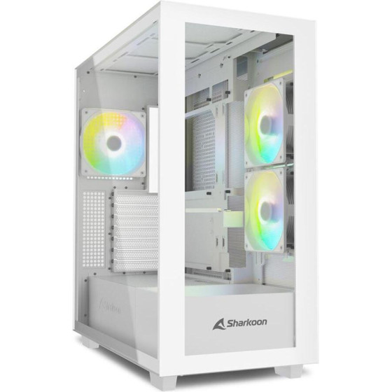 Sharkoon Rebel C60 Rgb Gaming Midi Tower ����� ���������� �� ������ �������� ����� - (REBC60RGBWH)