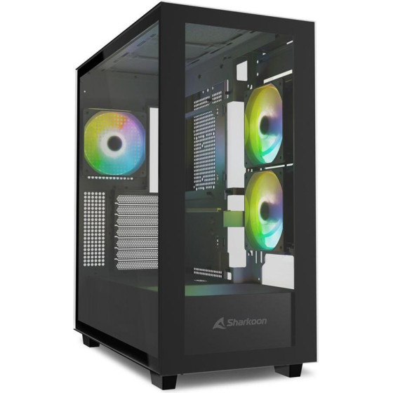 Sharkoon Rebel C60 Rgb Gaming Midi Tower ����� ���������� �� ������ �������� ����� - (REBC60RGBBK)