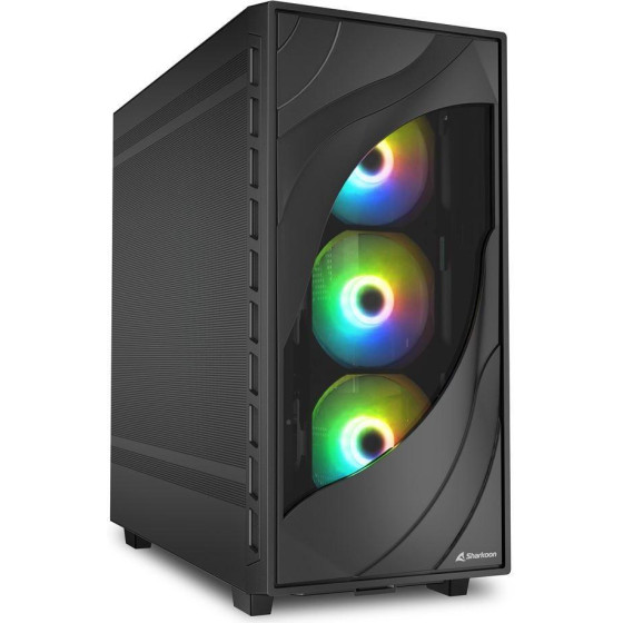 Sharkoon Rebel C80M Rgb Black Atx - (REBC80MRGBBK)